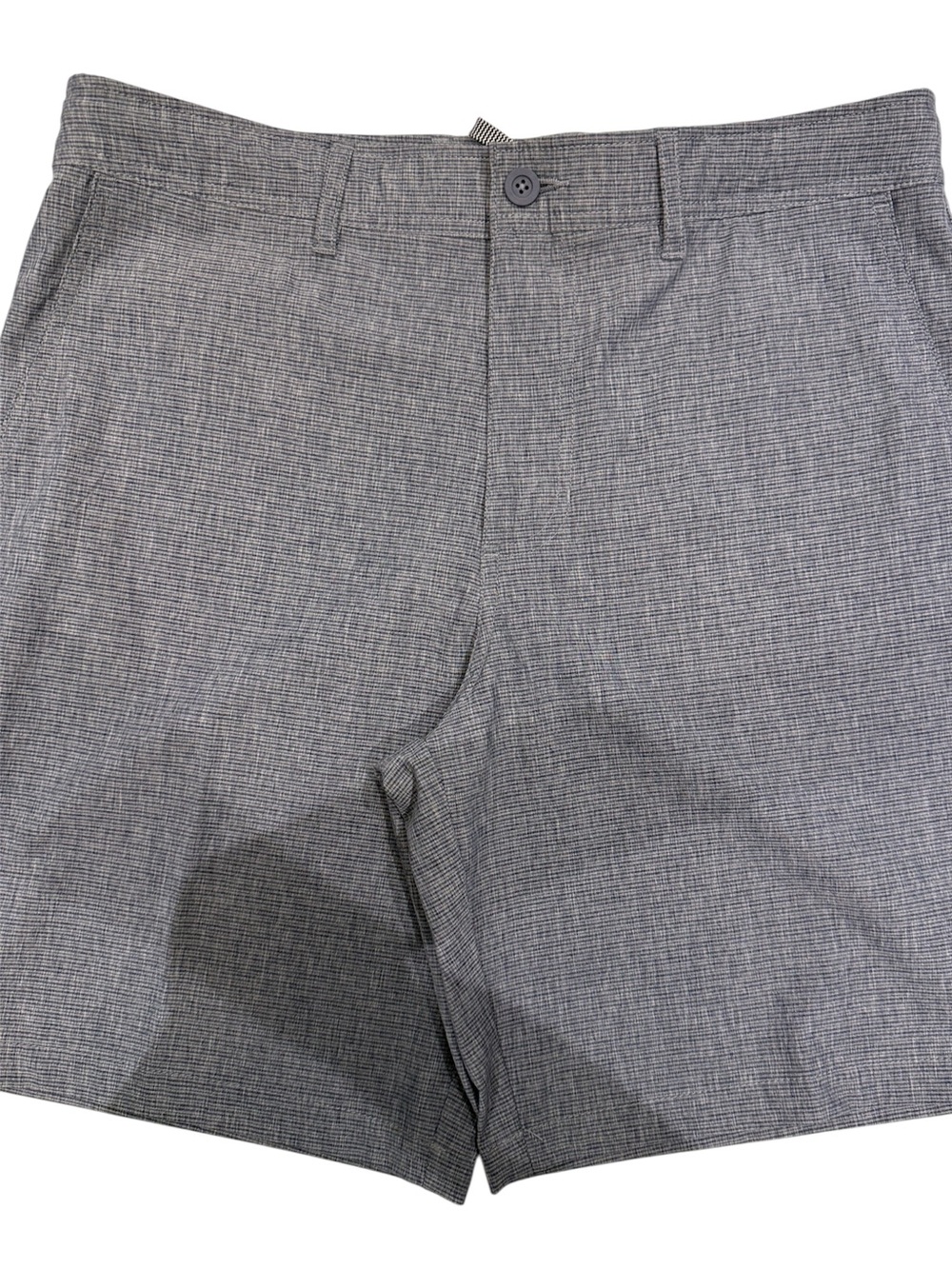 Men's Light Blue Micro-Check Dress Shorts